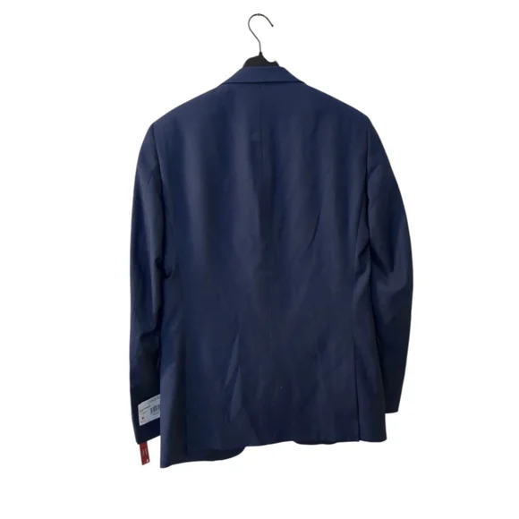 Calvin Klein Slim Fit Navy Suit Jacket 38L 100% Wool Two Button Blazer - Picture 6 of 13